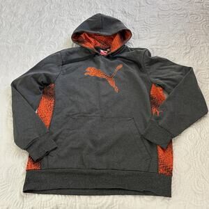 Puma Sport Lifestyle Mens L Hoodie Gray Unisex Pullover Hooded SweatShirt